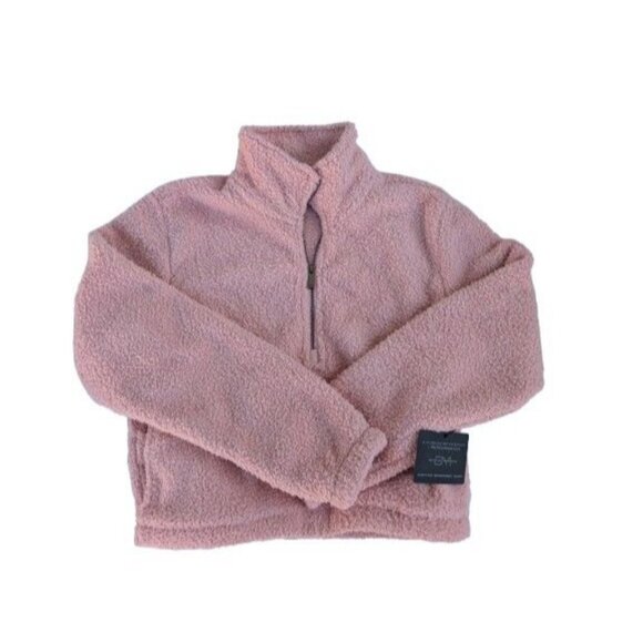 DYI Women's Tranquil 1/2 Zip Fuzzy Fleece Sweater Blush Pink Size Xsmall - Picture 1 of 6
